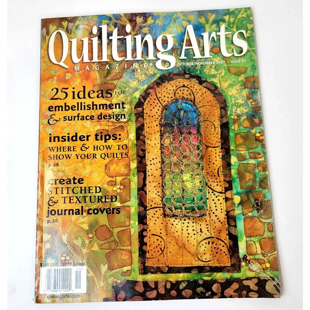 Quilting Arts Magazine October/November 2007 Issue 29 Quilting Sewing Back Issue